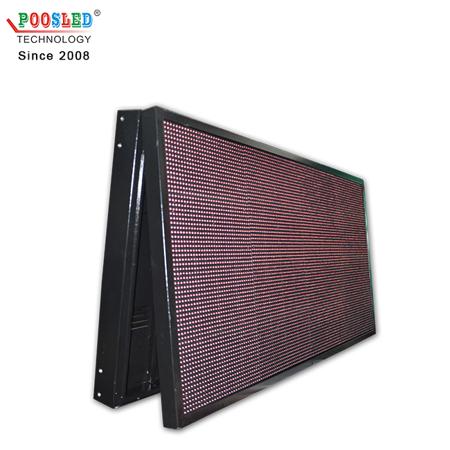 Hot Sale Outdoor P10 Single Red 4x4 Led Moving Sign outdoor advertising led display