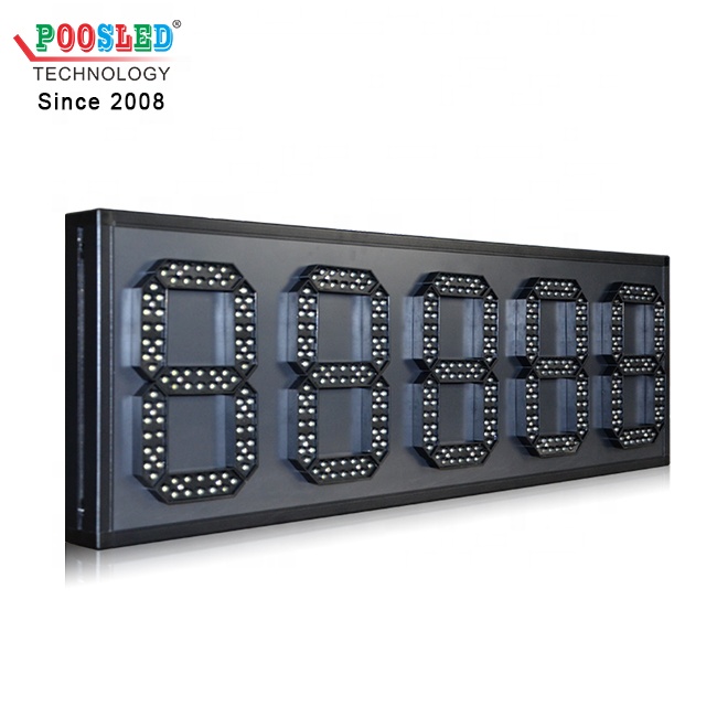 Special Design Outdoor High Brightness 8'' White 88888 Led Fuel Pricing Board 