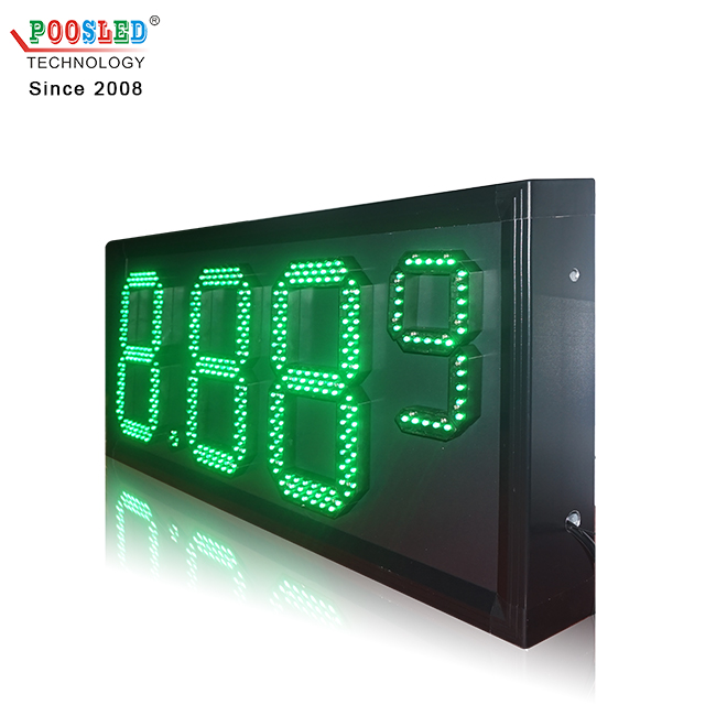 Factory Wholesale Directly D10"+D6" Green 8.88 9 Gas Station Led Sign