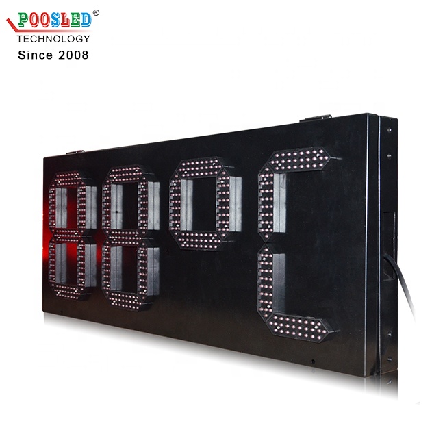 Special Style Ip53 Outdoor 12 Inch 7 Segment Red Led Temperature Sign