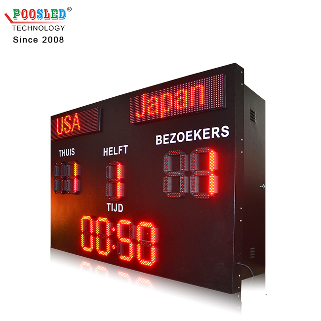 Factory Manufacture IP53 Waterproof 10 Inch Single Red Led Soccer Digital Scoreboard
