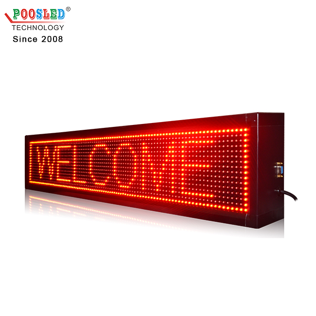 Semi-outdoor P10 Red 3X1 USB Control LED Scrolling Message Sign