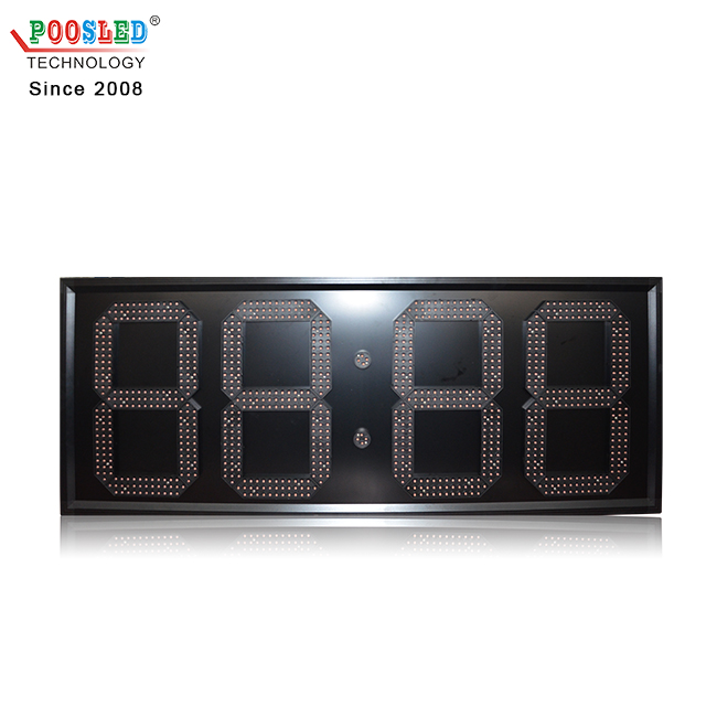 7 Segment Digit Sign Outdoor Digital Wall Clock Large Led Temperature Display