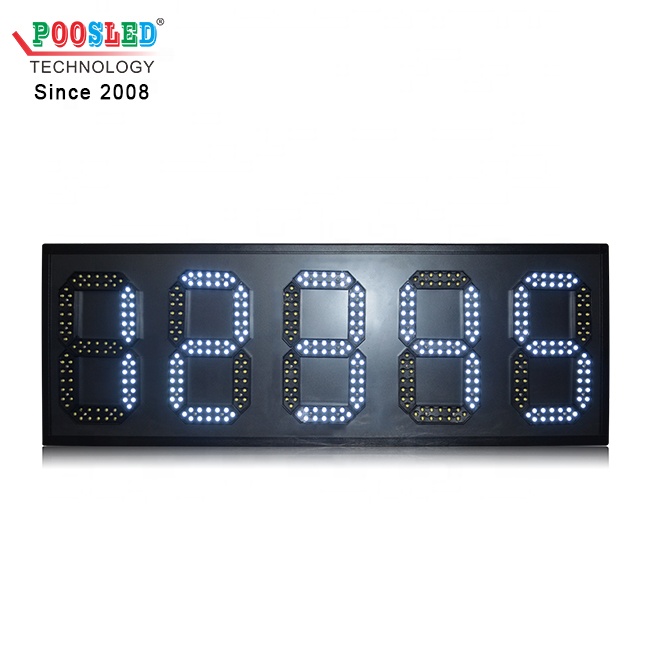 Special Design Outdoor High Brightness 8'' White 88888 Led Fuel Pricing Board 