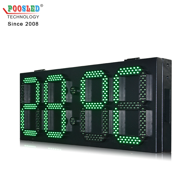 10 Inch High Brightness Green Waterproof Cabinet Led Time Zone Clock