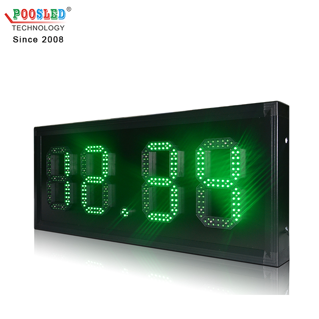 Factory Directly Provide Morocco 8'' Waterproof 88.88 Green Gas Station Led Display