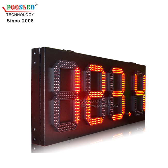 Waterproof Cabinet 12'' High Brightness Red 888.8 Digital Led Gas Price Sign