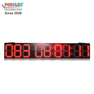 Waterproof 12 Inches Red LED Countdown Timer Display Days And Time 