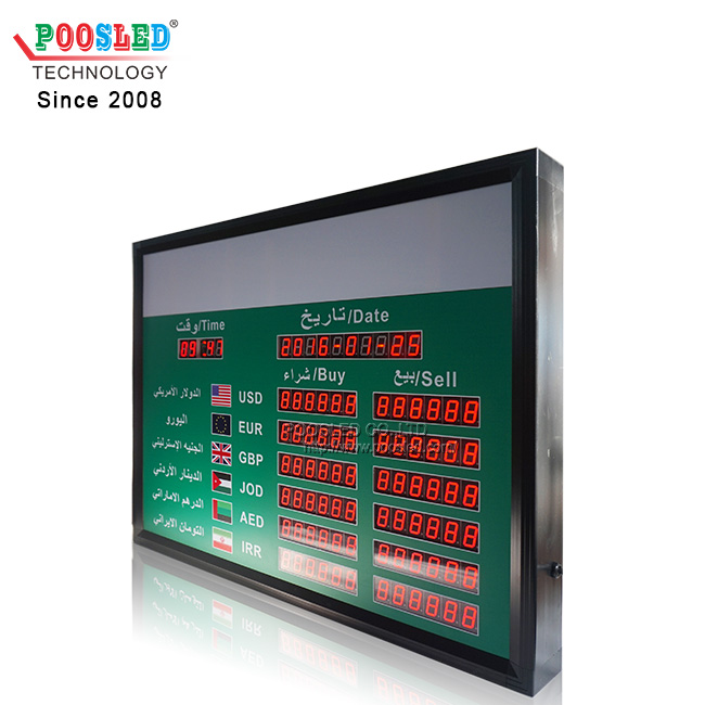 IR Remote Control LED Nixie Tube Exchange Rate Board with Date And Time Function