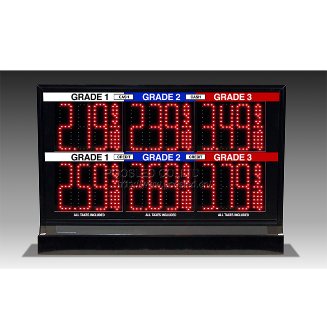 High Brightness Pump Topper Led Gas Price Sign With 5.0” Digits