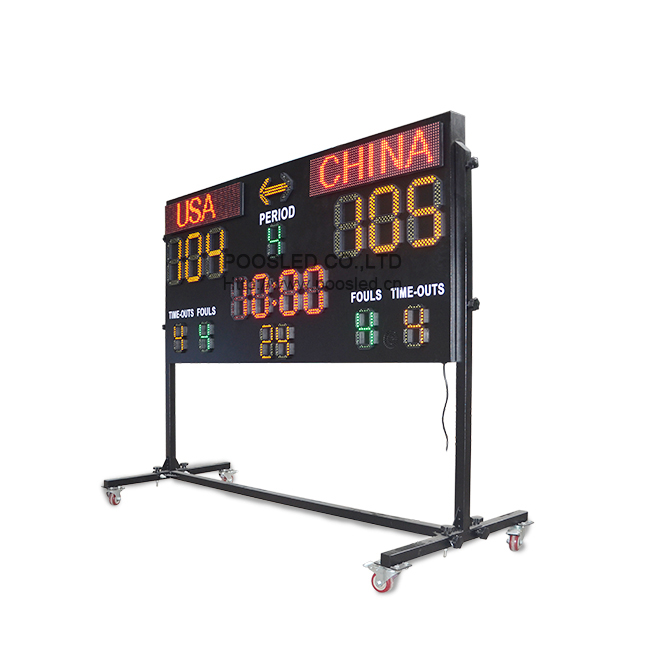 Popular Outdoor Ip53 Wireless Control Led Portable Basketball Scoreboard LED Sports Scoreboard