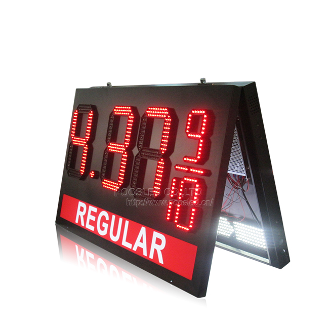 IP53 Iron Cabinet High Brightness LED Gas Price Sign 