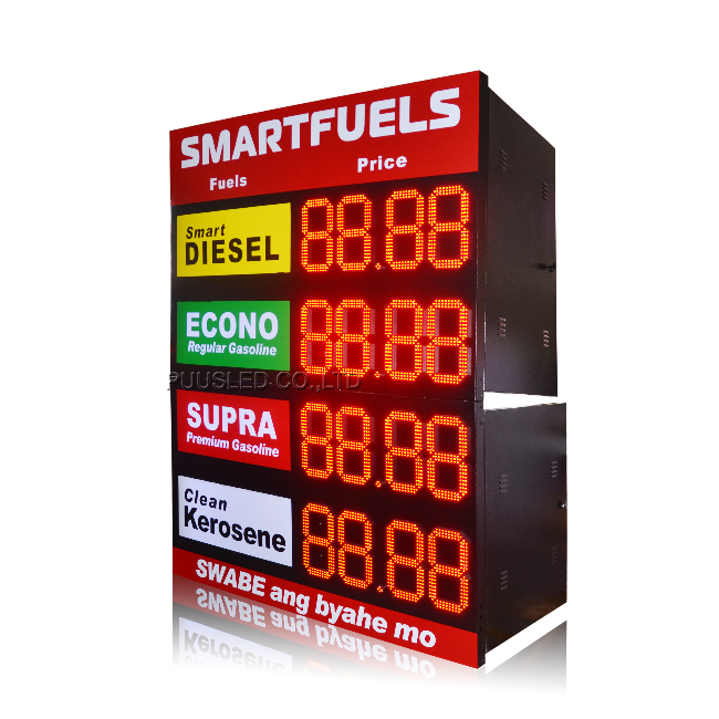 Philippine Gas Station Outdoor Waterproof LED Gas Price Sign LED Display Screen Panel For Gas Station Products