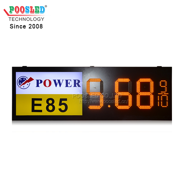 Wireless Control Advertising Led Display Price for Gas Station 7 Segment D15''+6'' Led Display Outdoor Oil Gas Sign