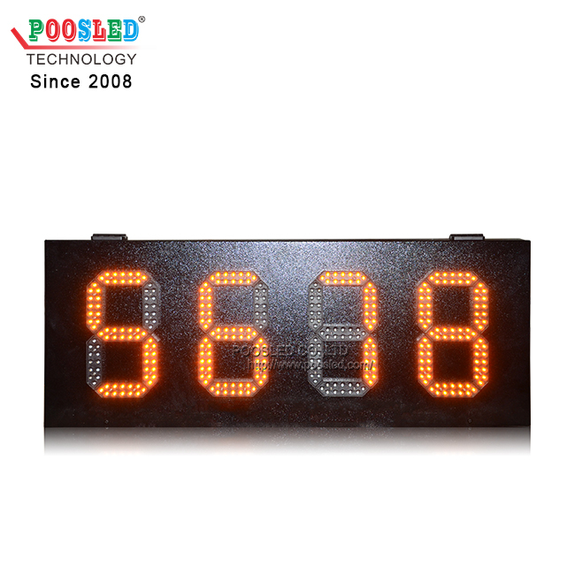 IP53 Iron Cabinet Yellow LED Time & Temperature Sign LED 7 Segment Module Digit Sign