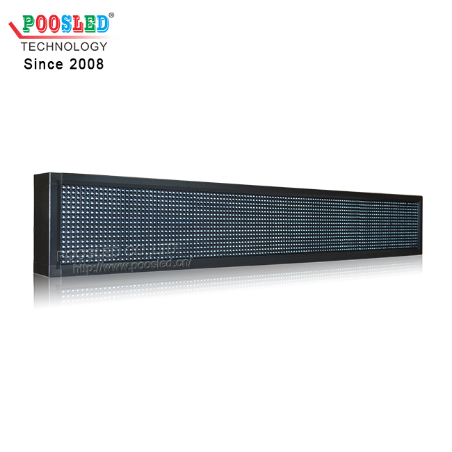 High Brightness Semi Outdoor Single Color Led Scrolling Sign 