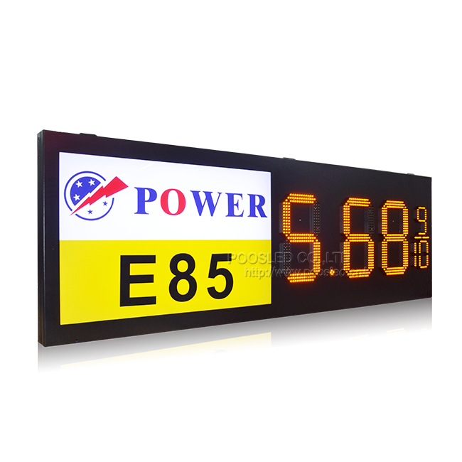 Wireless Control Advertising Led Display Price for Gas Station 7 Segment D15''+6'' Led Display Outdoor Oil Gas Sign